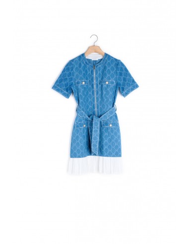 Robe manteau en denim jacquard Pour